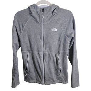 The North Face Canyonlands Hoodie Gray Thumb Holes Full Zip Zip Pockets Size M